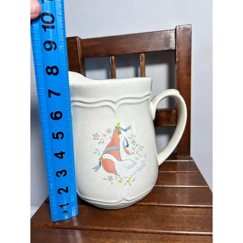 Vintage International Marmalade Goose Pitcher, Cottagecore Kitchen Decor
